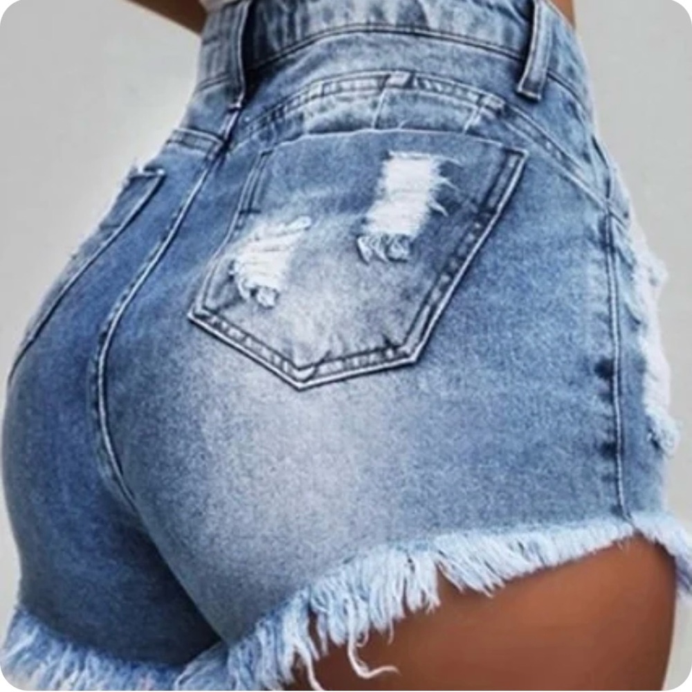 Women's Distressed Denim Shorts